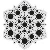 Pochoir - Pour dot painting - Mandala - 10cm - Forme en bois + support - Aladine