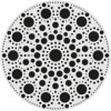 Pochoir - Pour dot painting - Mandala - 10cm - Forme en bois + support - Aladine