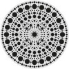 Pochoir - Pour dot painting - Mandala - 20cm - Forme en bois + support - Aladine