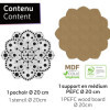 Pochoir - Pour dot painting - Mandala - 20cm - Forme en bois + support - Aladine