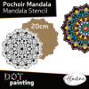 Pochoir - Pour dot painting - Mandala - 20cm - Forme en bois + support - Aladine