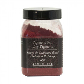 photo-Pigment en poudre - Sennelier - Rouge Cadmium Foncé Véritable - Pot de 200 ml