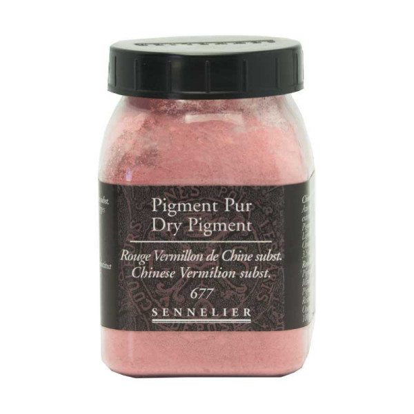photo-Pigment en poudre - Sennelier - Rouge Vermillon de Chine - Pot de 200 ml