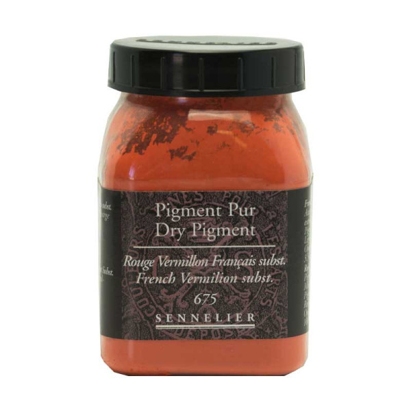 photo-Pigment en poudre - Sennelier - Rouge Vermillon français - Pot de 200 ml
