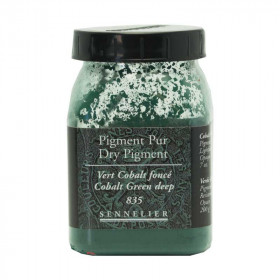 photo-Pigment en poudre - Sennelier - Vert Cobalt Foncé - Pot de 200 ml