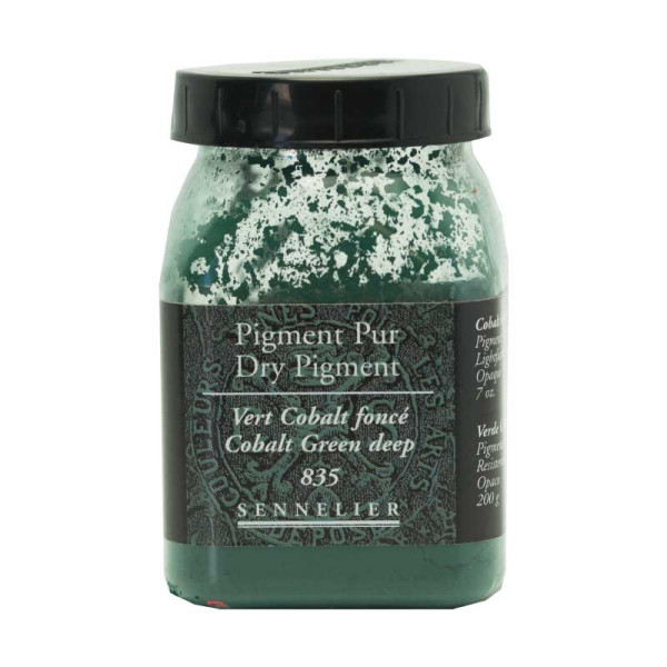 photo-Pigment en poudre - Sennelier - Vert Cobalt Foncé - Pot de 200 ml