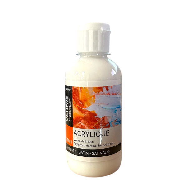 photo - Vernis - Finition - Satiné - Pour peinture acrylique - AMT - Flacon 200ml