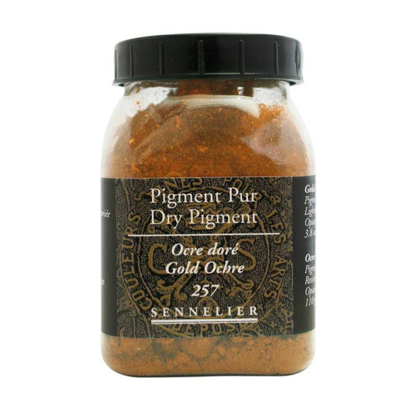 photo-Pigment en poudre - Sennelier - Ocre doré - Pot de 200 ml