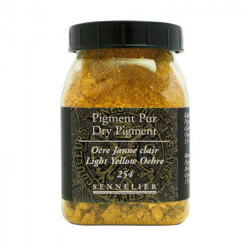 photo-Pigment en poudre - Sennelier - Ocre Jaune clair - Pot de 200 ml