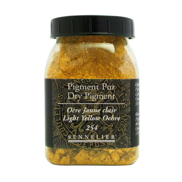 photo-Pigment en poudre - Sennelier - Ocre Jaune clair - Pot de 200 ml