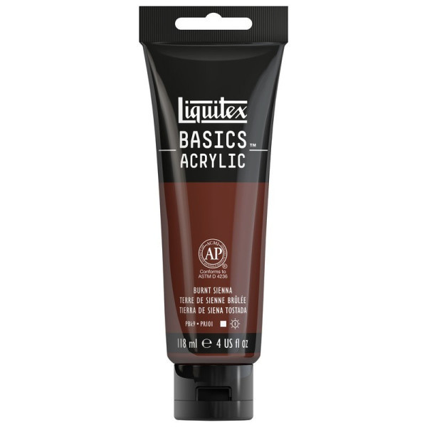 Peinture Acrylique en tube terre de sienne brûlée 118ml - Liquitex Basics