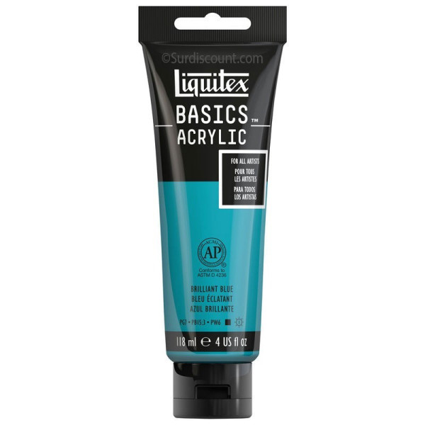photo-Peinture Acrylique en tube bleu éclatant 118ml - Liquitex Basics