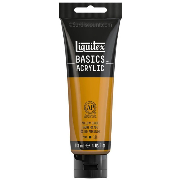 photo-Peinture Acrylique en tube jaune de mars 118ml - Liquitex Basics