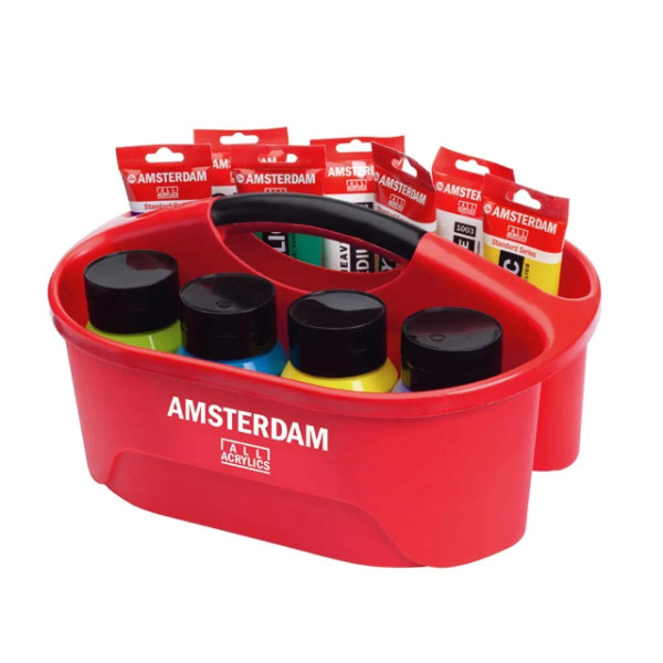 Bac de rangement - Avec poignée - Pour tubes de peinture - Amsterdam
