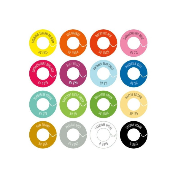 Lot de bombes de peinture - 16 couleurs - water based - Mtn