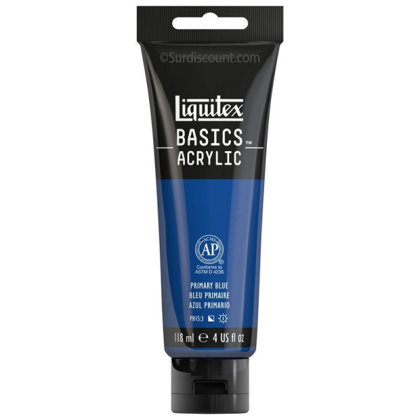 photo-Peinture Acrylique en tube bleu primaire 118ml - Liquitex Basics
