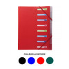 photo-Trieur 8 compartiments 3 rabats + pochette intérieure couleurs assorties- Exacompta