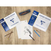 Papier dessin - 24x32cm - Blanc - 180g - 12 feuilles - Dessin - Peinture - Clairefontaine