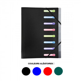 photo-Trieur 8 compartiments 3 rabats + pochette intérieure couleurs assorties- Exacompta