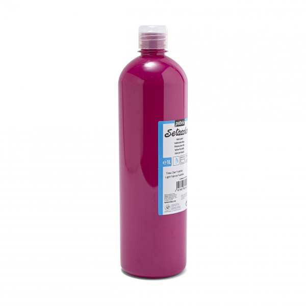 Peinture pour tissu - Textile - Rose fuschia - Pébéo - Setacolor - Bidon 1L
