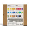 Peinture aquarelle - Coffret 24 demi godets + 1 pinceau + 1 feutre + 1 carnet - Pébéo