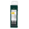 photo-4 feutres à dessin - Noir - Assortiment pointes - Pitt Artist - Faber-Castell