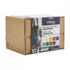 Peinture tissu - Pour tissus clairs et foncés - Coffret 10 pots 45ml + accessoires - Setacolor - Pébéo