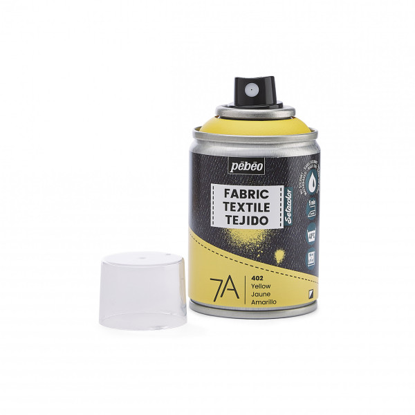 Bombe de peinture - Tissus - Textile - Jaune - Sans solvant - Pébéo - 100ml