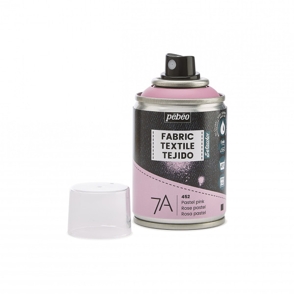 Bombe de peinture - Tissus - Textile - Rose pastel - Sans solvant - Pébéo - 100ml