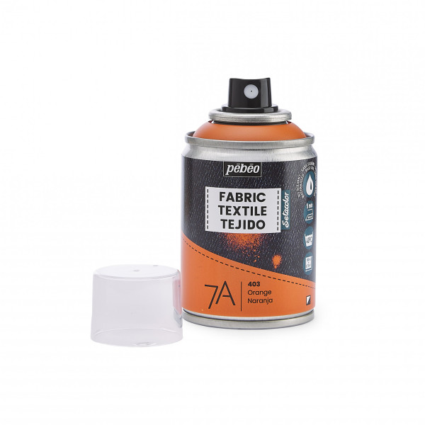 Bombe de peinture - Tissus - Textile - Orange - Sans solvant - Pébéo - 100ml