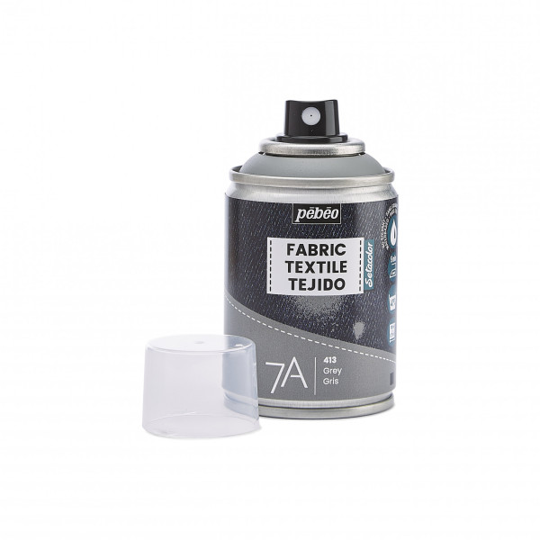 Bombe de peinture - Tissus - Textile - Gris clair - Sans solvant - Pébéo - 100ml