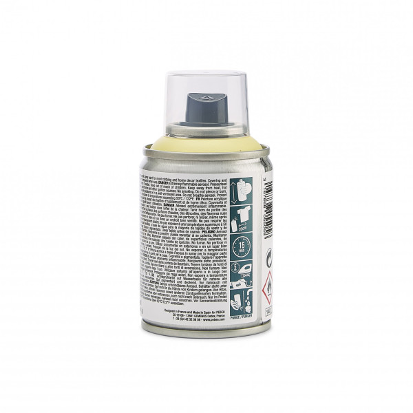 Bombe de peinture - Tissus - Textile - Jaune joie - Sans solvant - Pébéo - 100ml