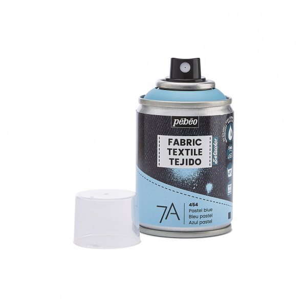 Bombe de peinture - Tissus - Textile - Bleu pastel - Sans solvant - Pébéo - 100ml