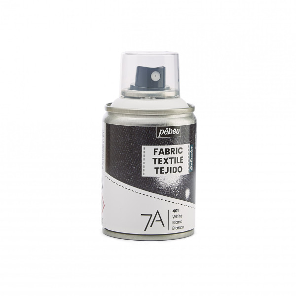 Bombe de peinture - Tissus - Textile - Blanc - Sans solvant - Pébéo - 100ml