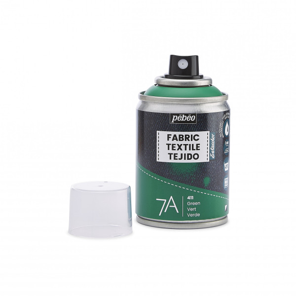 Bombe de peinture - Tissus - Textile - Vert - Sans solvant - Pébéo - 100ml