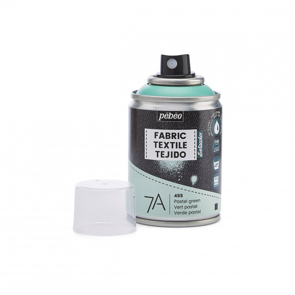 Bombe de peinture - Tissus - Textile - Vert pastel - Sans solvant - Pébéo - 100ml