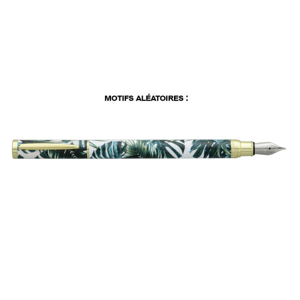 photo-Stylo plume - Encre bleue effaçable - Motifs Green Addict - PlumInk