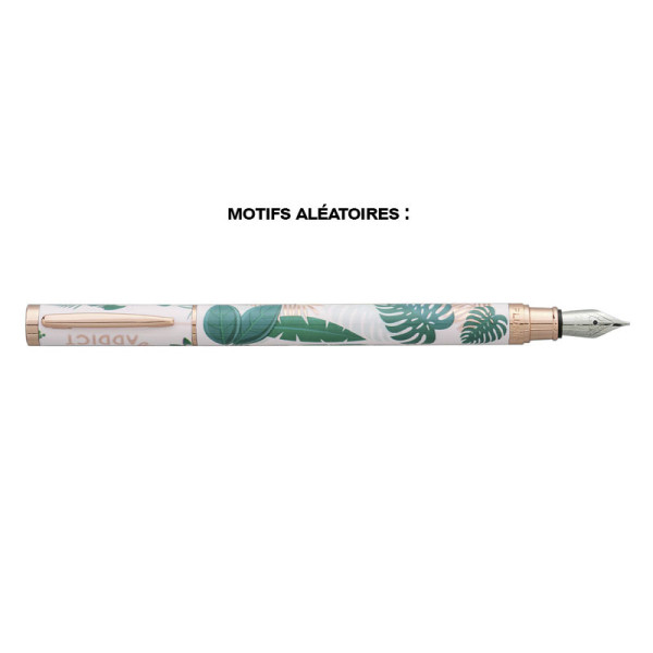 Stylo plume - Encre bleue effaçable - Motifs Green Addict - PlumInk