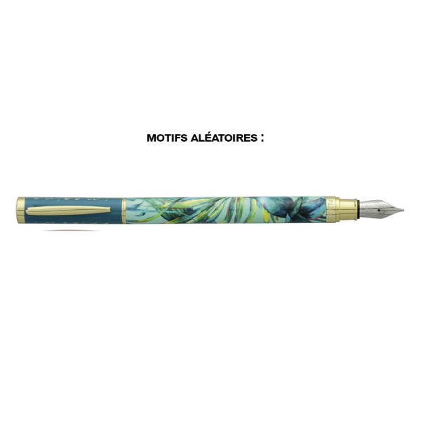 Stylo plume - Encre bleue effaçable - Motifs Green Addict - PlumInk