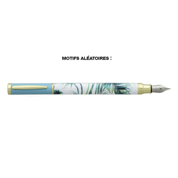 Stylo plume - Encre bleue effaçable - Motifs Green Addict - PlumInk