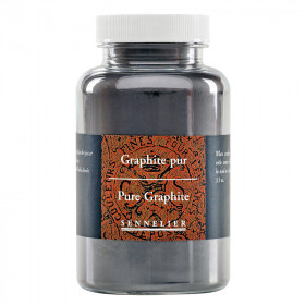 photo-Pigment en poudre - Sennelier - Graphite Pure - Pot de 100 g