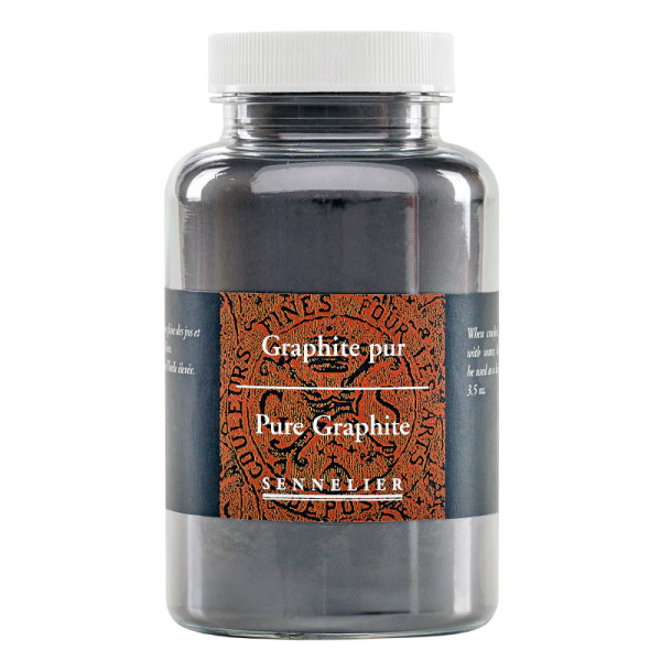 photo-Pigment en poudre - Sennelier - Graphite Pure - Pot de 100 g