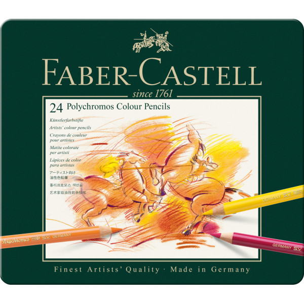 24 crayons de couleur - Beaux-arts - Polychromos - Faber-Castell