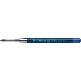 photo-Recharge pour stylo bille - Bleu - Pointe extra-large - Slider 755 XB - Schneider