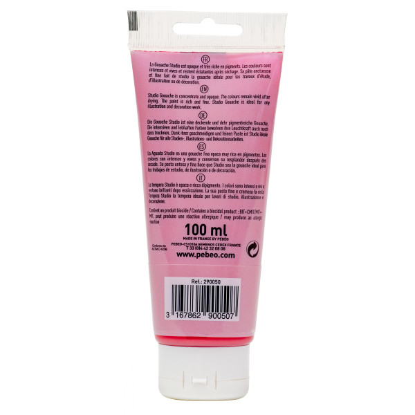 Peinture gouache - Magenta primaire - 50 - Fine - Pébéo - Studio Gouache - 100ml