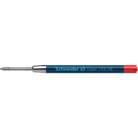 photo-Recharge pour stylo bille - Rouge - Pointe extra-large - Slider 755 XB - Schneider