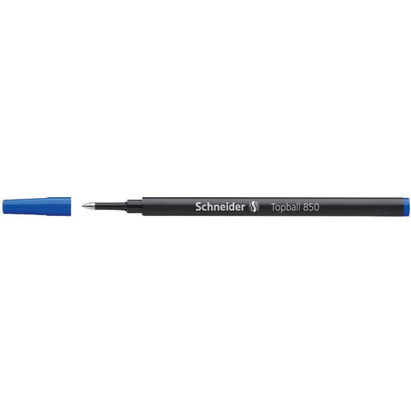 photo-Recharge pour stylo roller - Bleu - Pointe 0,5mm - Topball 850 - Schneider