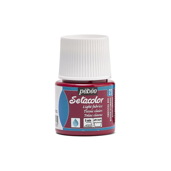 photo - Peinture pour tissus - Rouge orient - 23 - Pour tissus clairs - Pébéo - Setacolor - 45ml