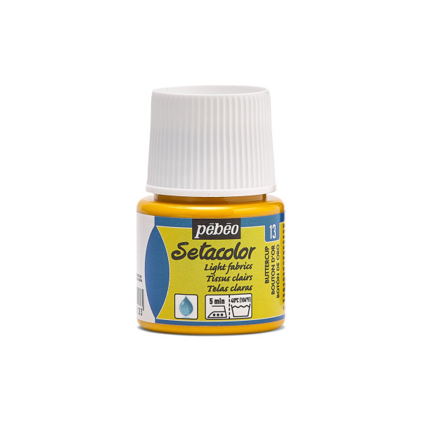 Peinture pour tissus - Bouton d'or - 13 - Pour tissus clairs - Pébéo - Setacolor - 45ml