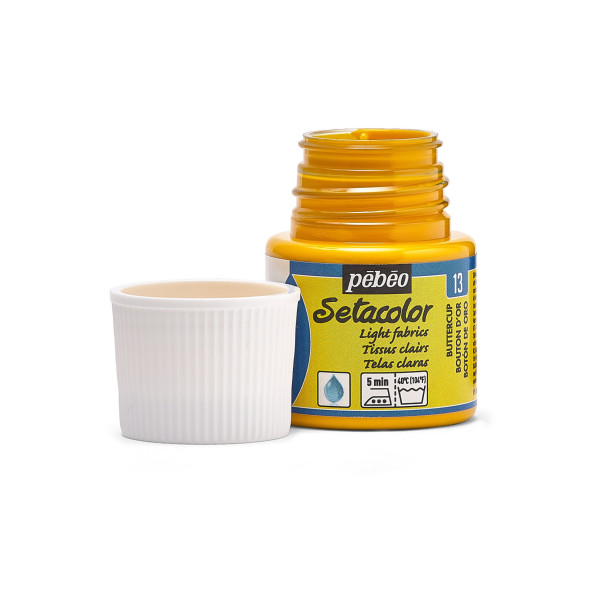 Peinture pour tissus - Bouton d'or - 13 - Pour tissus clairs - Pébéo - Setacolor - 45ml